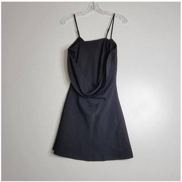 Anthropologie Adelyn Rae Black Mini Dress Sleeveless Spaghetti Straps - Picture 7 of 10
